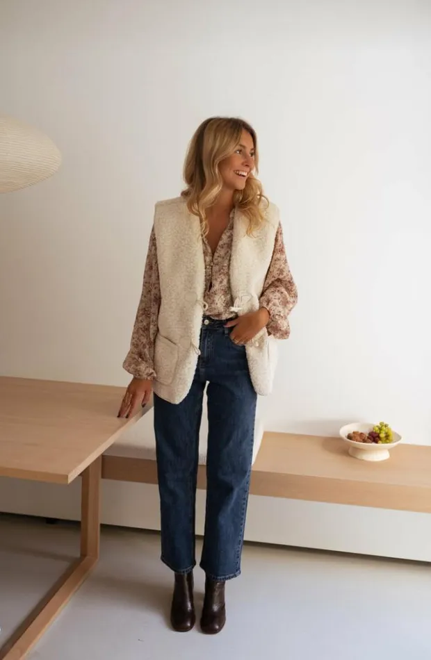 Women039s Clothing Jackets Easy Clothes Ecru Mara Sleeveless Jacket
