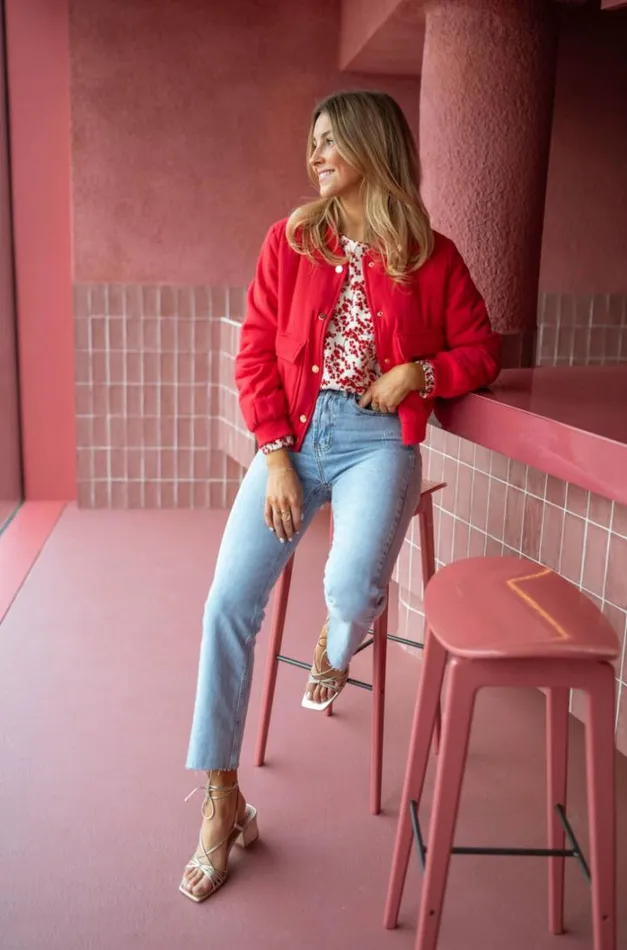 Women039s Clothing Jackets Easy Clothes Red Angelina Bomber Jacket Women039s Clothing Jackets Easy Clothes Red Angelina Bomber Jacket