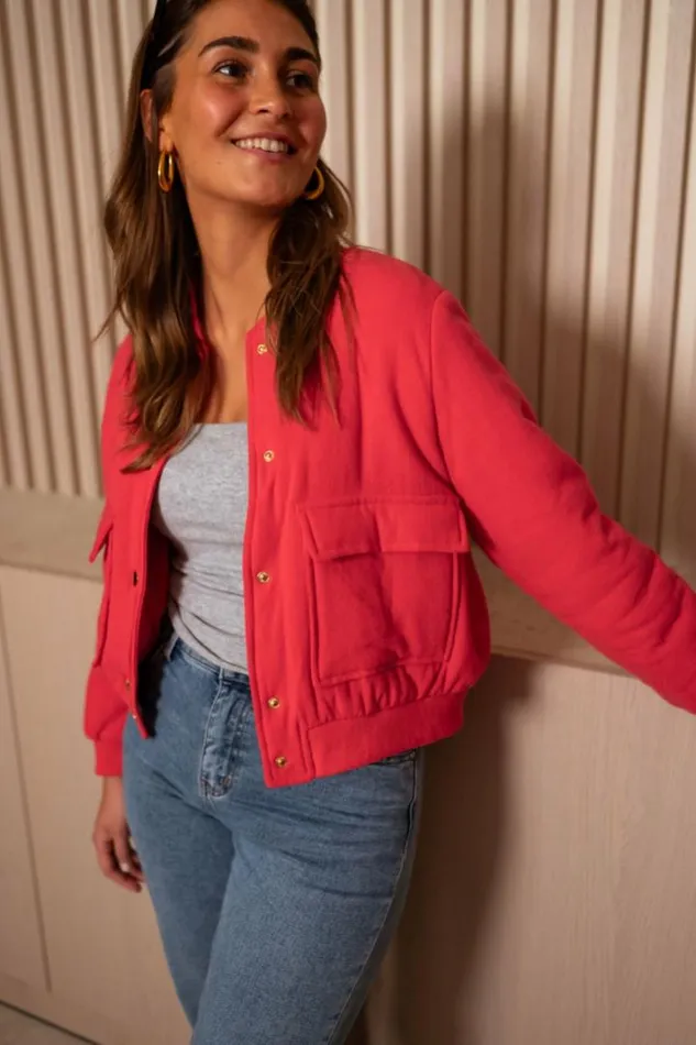 Women039s Clothing Jackets Easy Clothes Red Angelina Bomber Jacket Women039s Clothing Jackets Easy Clothes Red Angelina Bomber Jacket