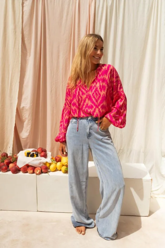 Women039s Clothing Shirts Easy Clothes Pink Patterned Constance Shirt Women039s Clothing Shirts Easy Clothes Pink Patterned Constance Shirt