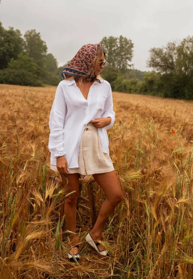 Women039s Clothing Shirts Easy Clothes White Sevan Shirt
