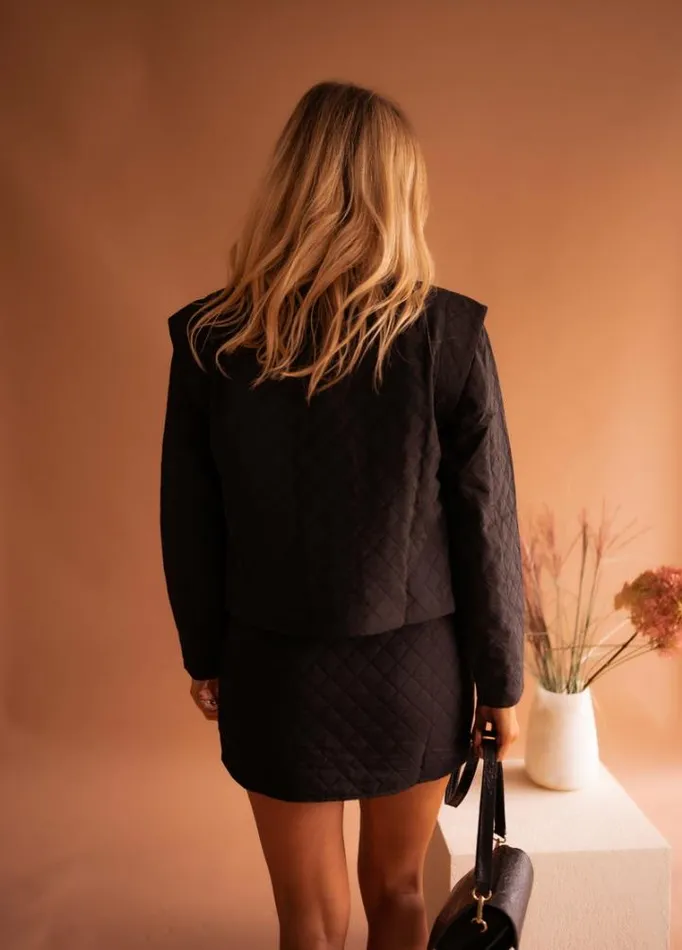 Women039s Clothing Skirts Easy Clothes Black Quilted Valentina Skort