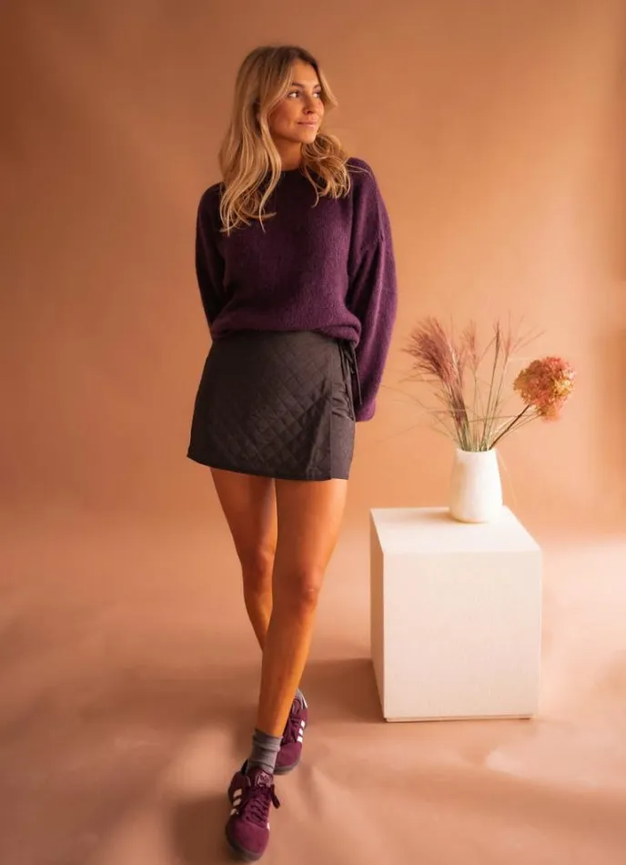 Women039s Clothing Skirts Easy Clothes Black Quilted Valentina Skort