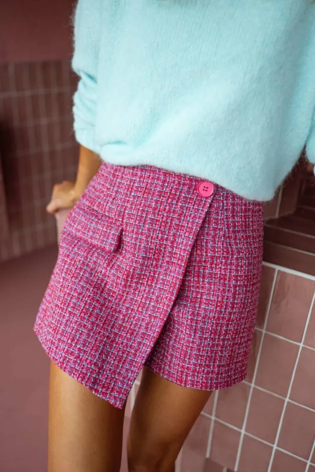 Women039s Clothing Skirts Easy Clothes Pink Tweed Jemina Skort Women039s Clothing Skirts Easy Clothes Pink Tweed Jemina Skort