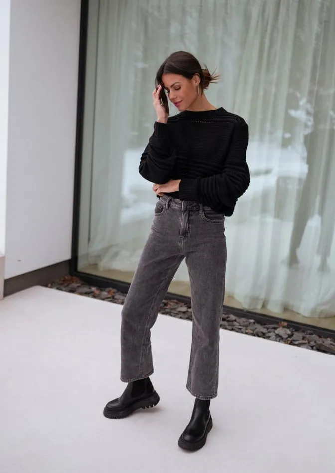 Women039s Clothing Sweaters Easy Clothes Black Miley Sweater Black
