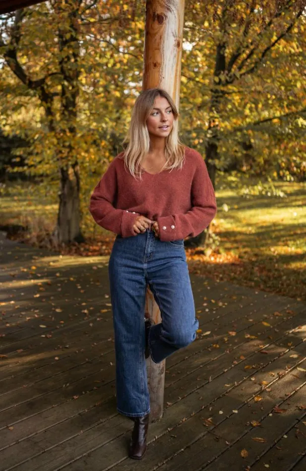 Women039s Clothing Sweaters Easy Clothes Brick Leonie Sweater