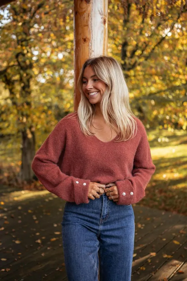 Women039s Clothing Sweaters Easy Clothes Brick Leonie Sweater