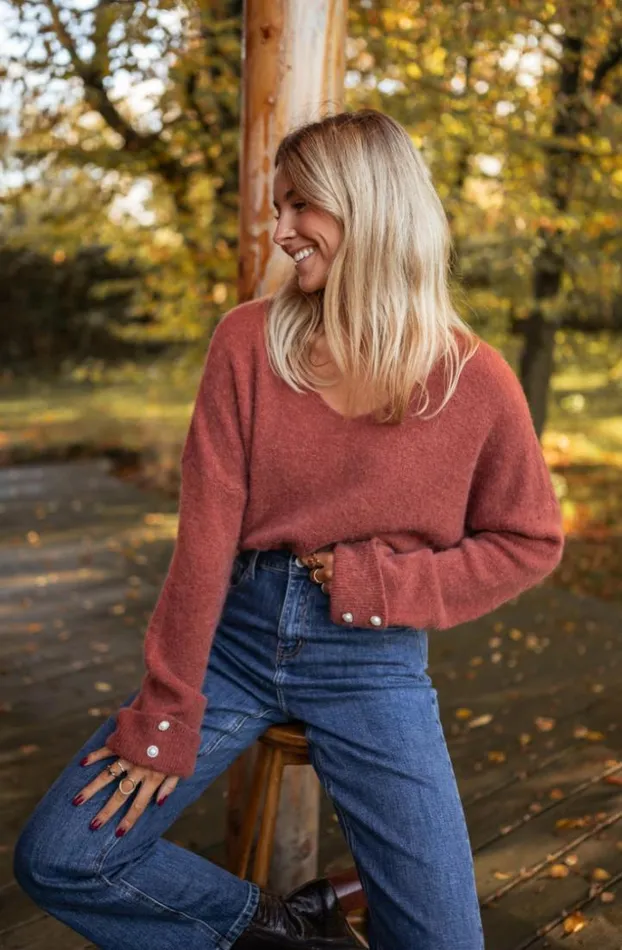 Women039s Clothing Sweaters Easy Clothes Brick Leonie Sweater