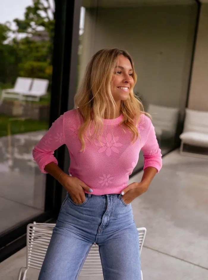Women039s Clothing Sweaters Easy Clothes Pink Marguerite Sweater Pink