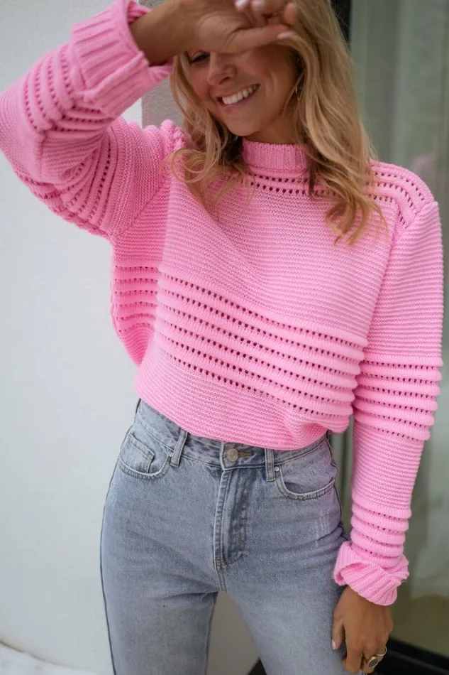 Women039s Clothing Sweaters Easy Clothes Pink Miley Sweater Pink