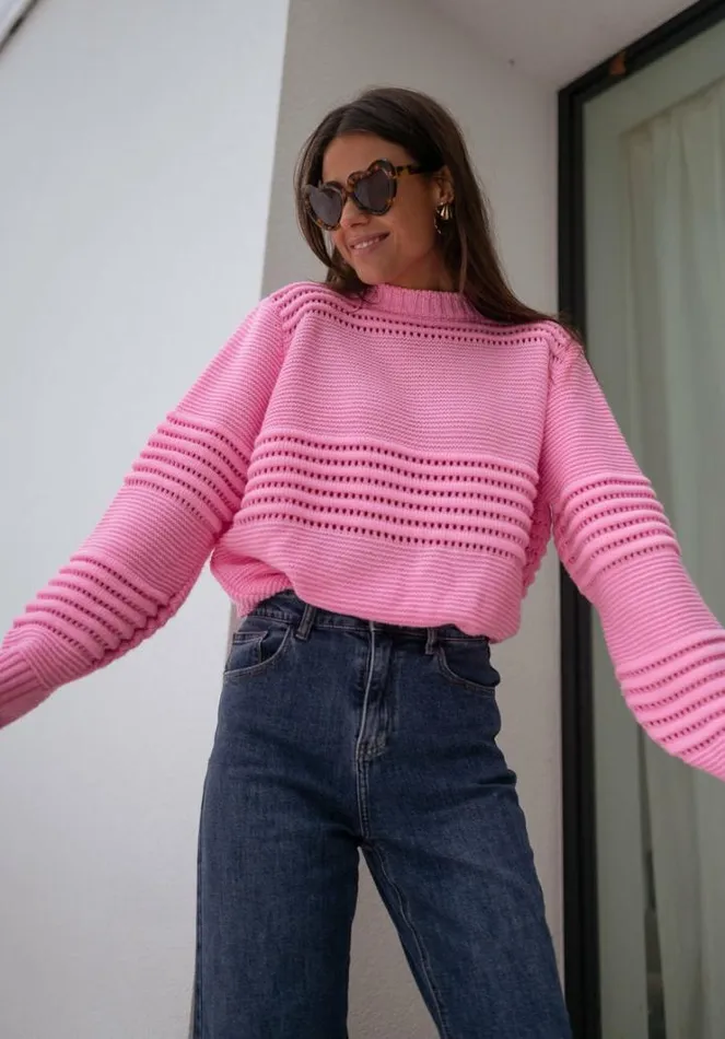 Women039s Clothing Sweaters Easy Clothes Pink Miley Sweater Pink