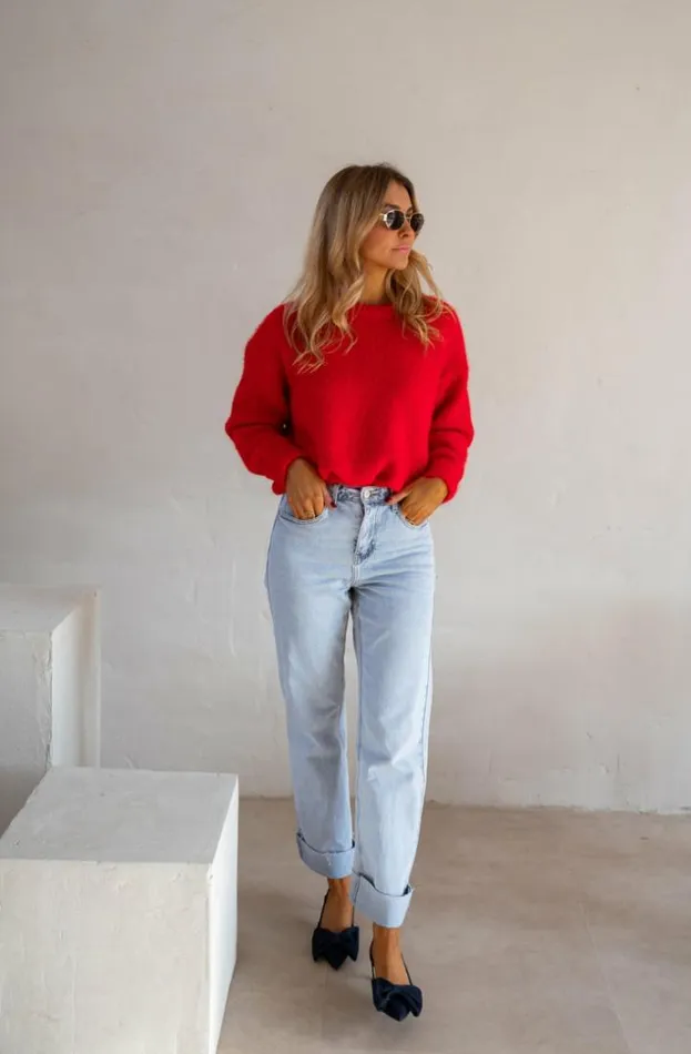 Women039s Clothing Sweaters Easy Clothes Red Melania Sweater