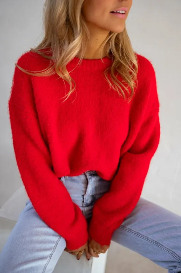 Women039s Clothing Sweaters Easy Clothes Red Melania Sweater Women039s Clothing Sweaters Easy Clothes Red Melania Sweater