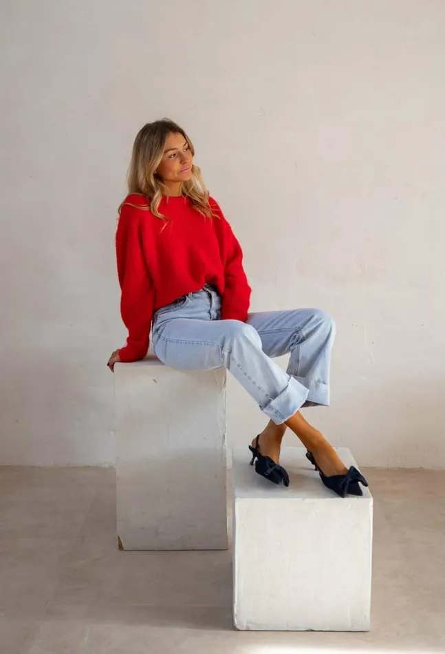 Women039s Clothing Sweaters Easy Clothes Red Melania Sweater Women039s Clothing Sweaters Easy Clothes Red Melania Sweater