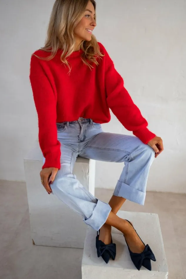 Women039s Clothing Sweaters Easy Clothes Red Melania Sweater Women039s Clothing Sweaters Easy Clothes Red Melania Sweater