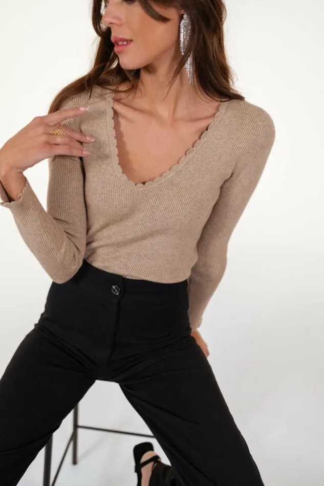 Women039s Clothing Sweaters Easy Clothes Taupe Juno Sweater Taupe