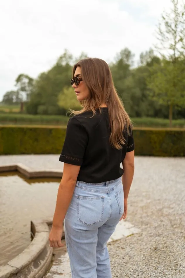 Women039s Clothing Tshirts Easy Clothes Black Embroidered Romina TShirt Black Women039s Clothing Tshirts Easy Clothes Black Embroidered Romina TShirt Black