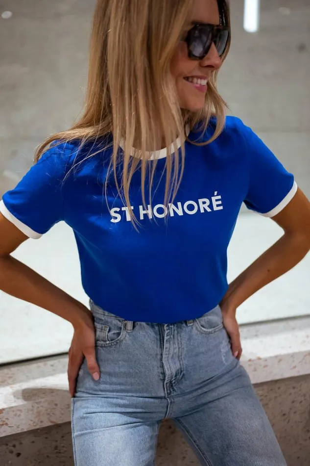 Women039s Clothing Tshirts Easy Clothes Blue Honore TShirt Women039s Clothing Tshirts Easy Clothes Blue Honore TShirt
