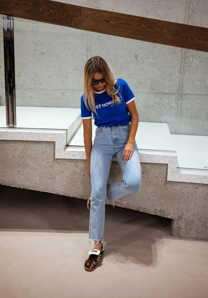 Women039s Clothing Tshirts Easy Clothes Blue Honore TShirt Women039s Clothing Tshirts Easy Clothes Blue Honore TShirt