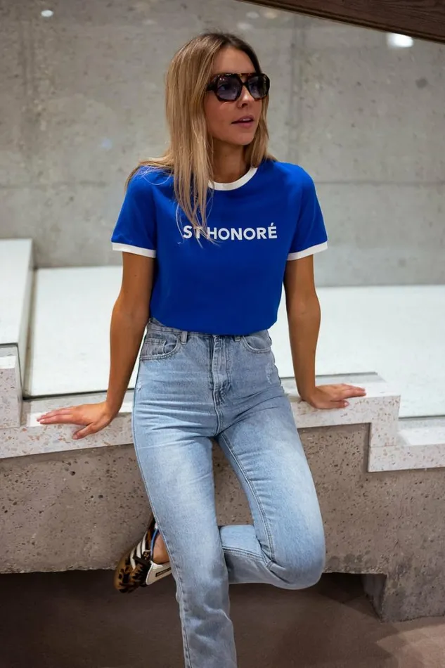 Women039s Clothing Tshirts Easy Clothes Blue Honore TShirt Women039s Clothing Tshirts Easy Clothes Blue Honore TShirt