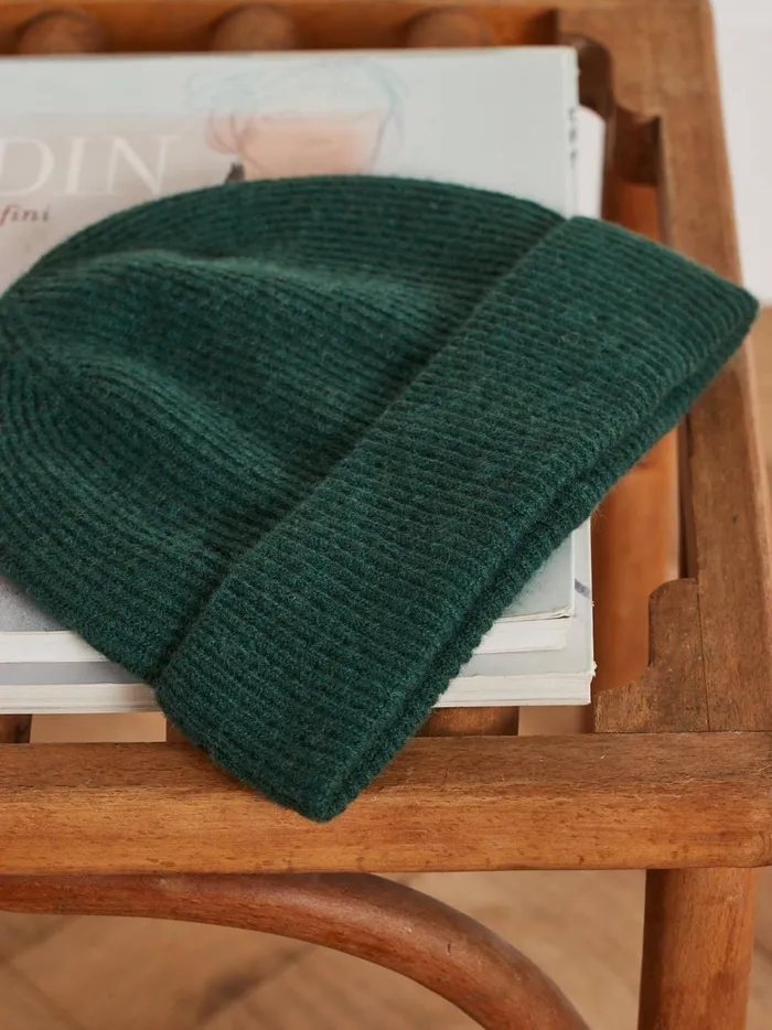 Women Accessories Cyrillus Wool And Cashmere Beanie Vert Anglais