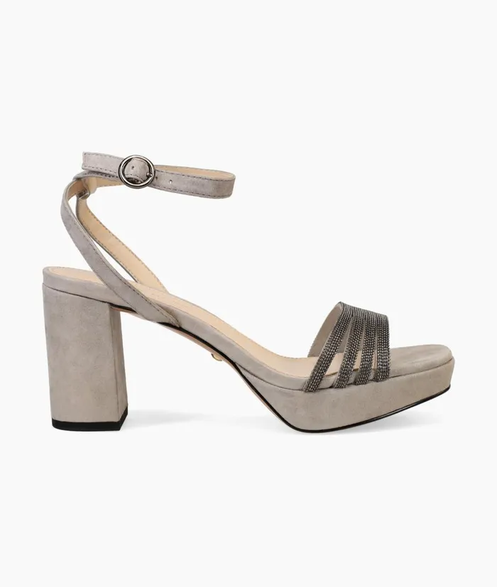 Women Aliana Platform 8211 Pewter Pelle Moda Platforms