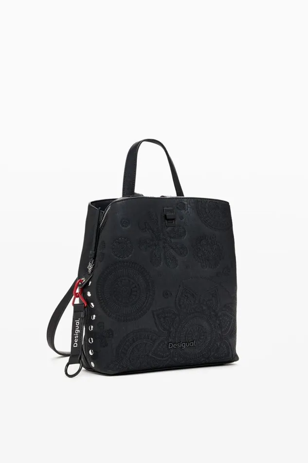 Women Backpacks Desigual Embroidered Flower Backpack
