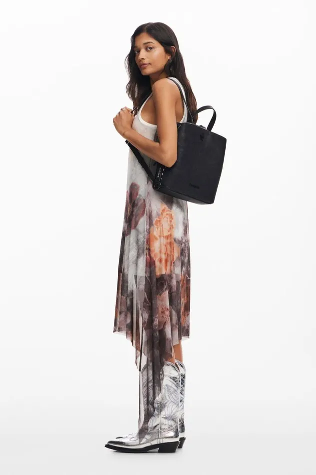 Women Backpacks Desigual Embroidered Flower Backpack