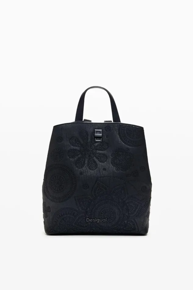 Women Backpacks Desigual Embroidered Flower Backpack
