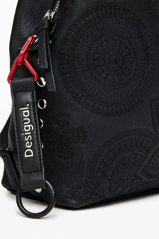 Women Backpacks Desigual Embroidered Flower Backpack