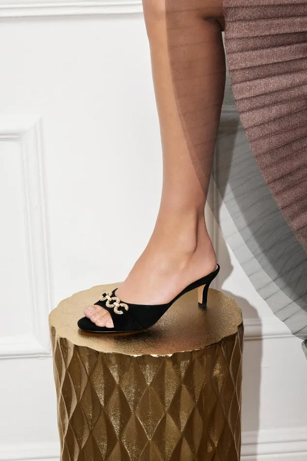 Women Balin 2 Slide 8211 Black Pelle Moda Low Heels Women Balin 2 Slide 8211 Black Pelle Moda Low Heels