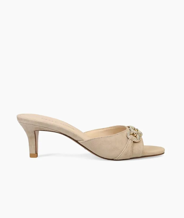 Women Balin 2 Slide 8211 Mushroom Pelle Moda Low Heels