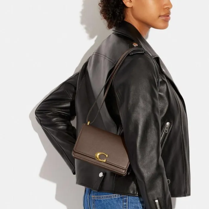 Women Bandit Crossbody Brassdark Stone Coach Shoulder Bags and Hobos