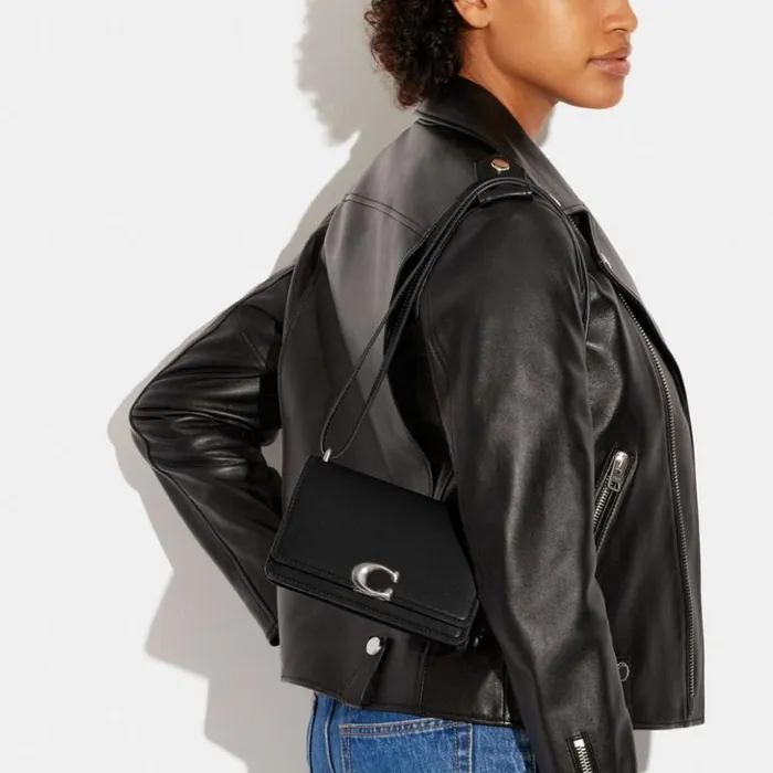 Women Bandit Crossbody Silverblack Coach Shoulder Bags and Hobos