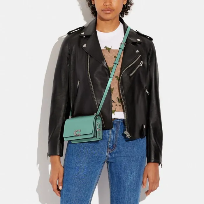 Women Bandit Crossbody Silverfaded Blue Coach Shoulder Bags and Hobos