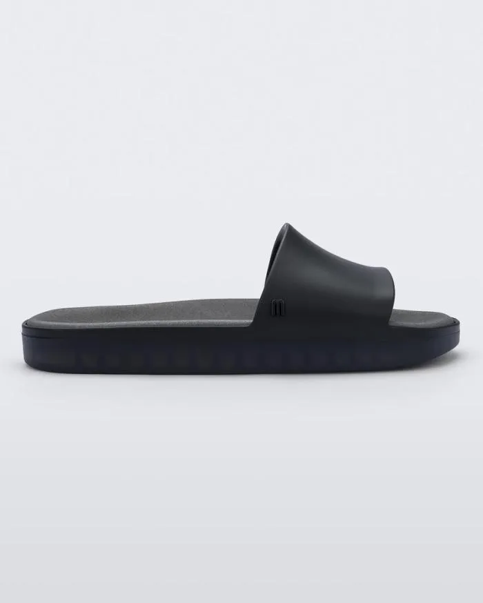 Women Beach Black Matte Melissa Slides