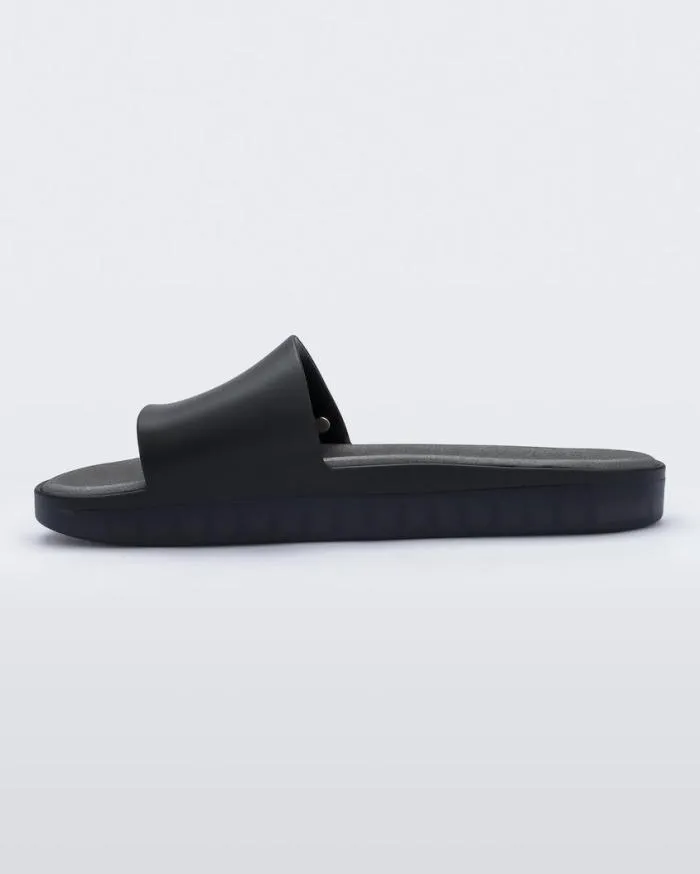 Women Beach Black Matte Melissa Slides