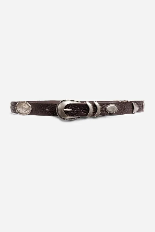 Women Belts Johnny Was ANTICO ITALIAN LEATHER CONCH BELT Tmoro