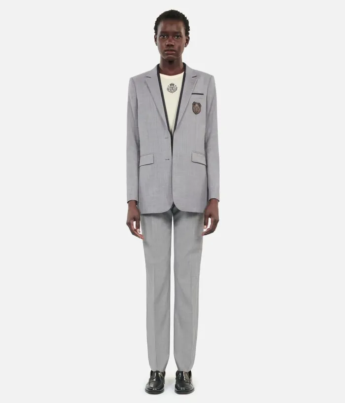 Women Blazers and Suits THE KOOPLES Taupe Wool Suit Jacket