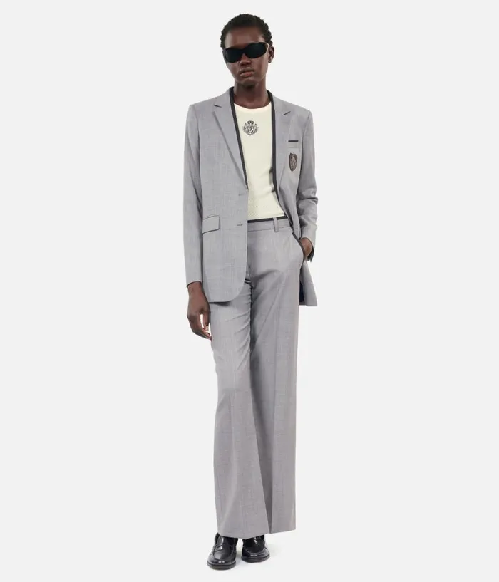 Women Blazers and Suits THE KOOPLES Taupe Wool Suit Jacket Women Blazers and Suits THE KOOPLES Taupe Wool Suit Jacket