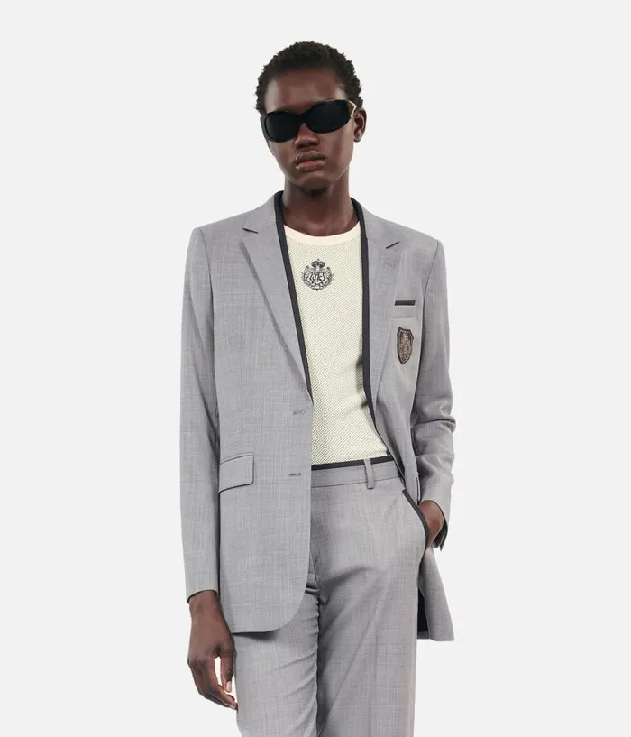 Women Blazers and Suits THE KOOPLES Taupe Wool Suit Jacket Women Blazers and Suits THE KOOPLES Taupe Wool Suit Jacket