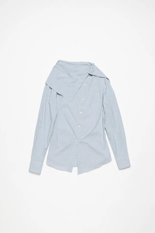 Women Blouse Buttonup Shirt Bluewhite Acne Studios Shirts and Blouses