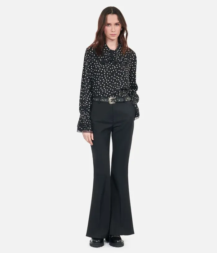 Women Blouses and Shirts THE KOOPLES Black Polka Dot Shirt