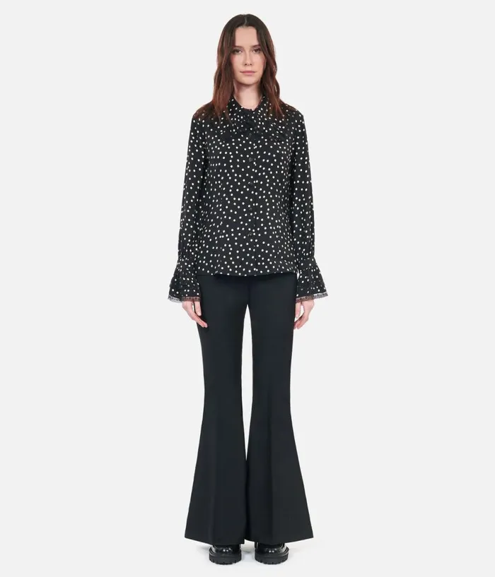 Women Blouses and Shirts THE KOOPLES Black Polka Dot Shirt Women Blouses and Shirts THE KOOPLES Black Polka Dot Shirt