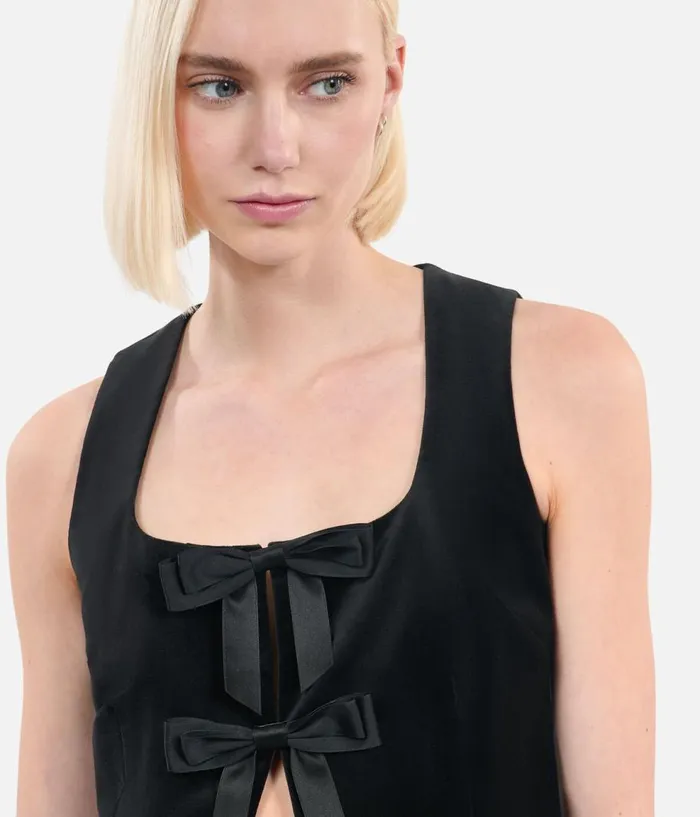Women Blouses and Shirts THE KOOPLES Black Velvet Top Women Blouses and Shirts THE KOOPLES Black Velvet Top