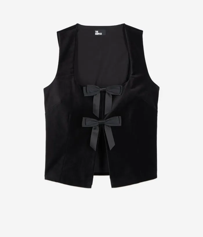Women Blouses and Shirts THE KOOPLES Black Velvet Top Women Blouses and Shirts THE KOOPLES Black Velvet Top