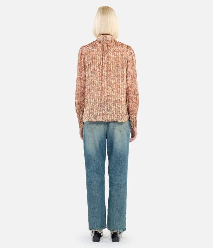Women Blouses and Shirts THE KOOPLES Flower Print Silk Top Women Blouses and Shirts THE KOOPLES Flower Print Silk Top