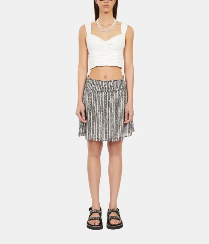 Women Blouses and Shirts THE KOOPLES Short Ecru Top With Draping