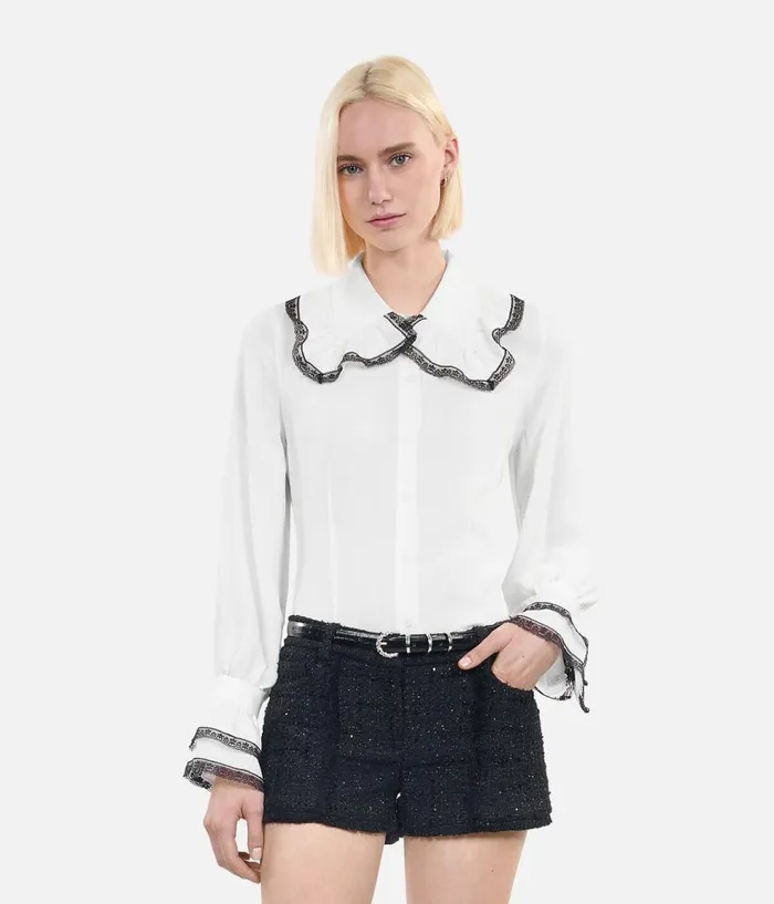 Women Blouses and Shirts THE KOOPLES White Silk Shirt