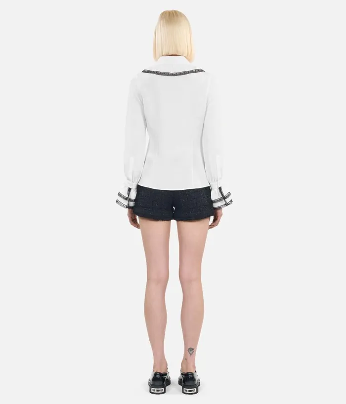Women Blouses and Shirts THE KOOPLES White Silk Shirt Women Blouses and Shirts THE KOOPLES White Silk Shirt